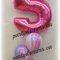 Jumbo Number Birthday Balloon Bouquet #JNB05