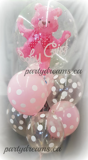 Baby Girl Bubble Balloon Bouquet #BB25
