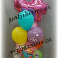 Jumbo Number Birthday Balloon Bouquet #JNB04