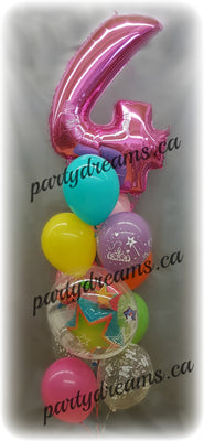 Jumbo Number Birthday Balloon Bouquet #JNB04