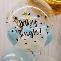 Love You To The Moon And Back ~ Baby Shower Bespoke Bubble Balloon Bouquet Set #23