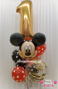 Deluxe Mickey Mouse Birthday Number Balloon Bouquet #36