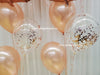 Rose Gold Jumbo Number & Confetti Balloon Bouquet Set #JC01