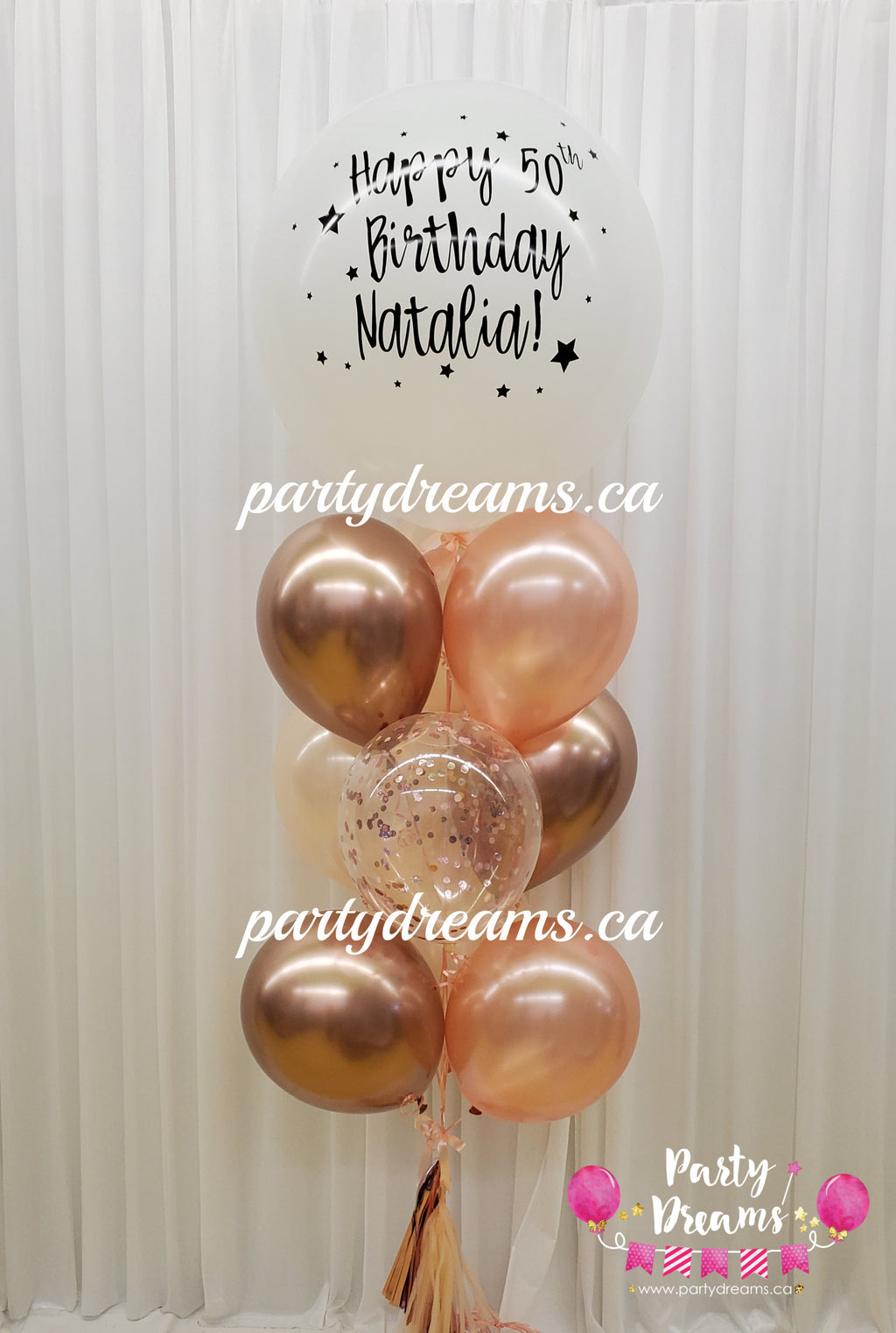 Personalized Birthday Round Balloon Bouquet #91