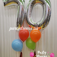 Jumbo Number Birthday Balloon Bouquet Set #299