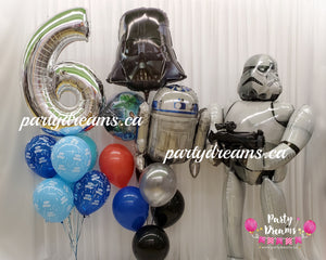 Super Star Wars Birthday Airwalker Balloon Bouquet Set #63