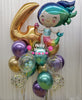 Pretty Mermaid ~ Jumbo Number Birthday Balloon Bouquet Set #JM81