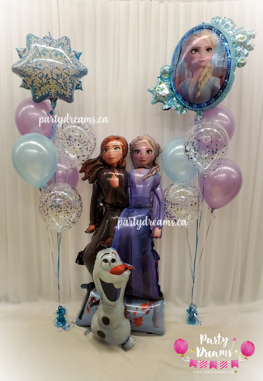 Disney Frozen Airwalker Birthday Balloon Bouquet Set #42