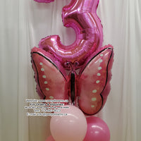 Butterfly Birthday! ~ Jumbo Number Birthday Balloon Bouquet #294