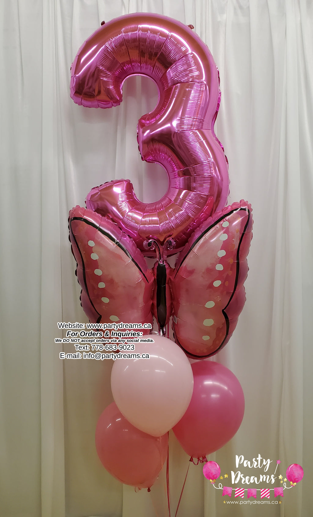 Butterfly Birthday! ~ Jumbo Number Birthday Balloon Bouquet #294