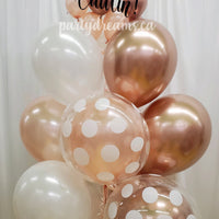 Rose Gold Dynasty ~ Bespoke Bubble Balloon Bouquet #BA05