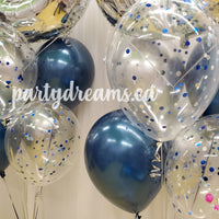 Sapphire Sparkle ~ Jumbo Number Birthday Balloon Bouquet Set #128