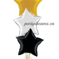 3 Foil Stars Balloon Bouquet