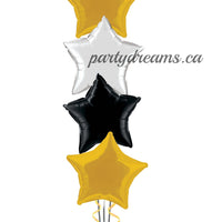 4 Foil Stars Balloon Bouquet