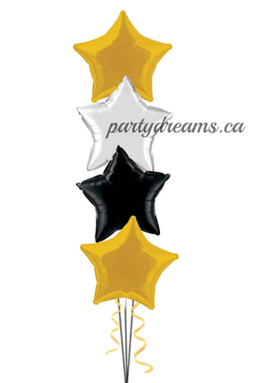 4 Foil Stars Balloon Bouquet