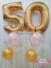 Forever Fabulous! ~ Gold Jumbo Number & Confetti Balloon Bouquet Set #280