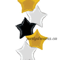 5 Foil Stars Balloon Bouquet