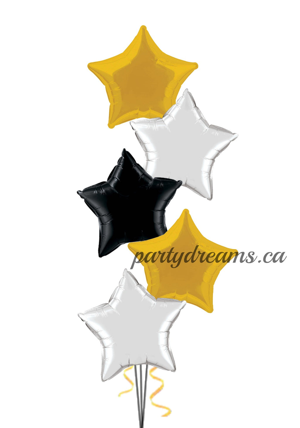 5 Foil Stars Balloon Bouquet
