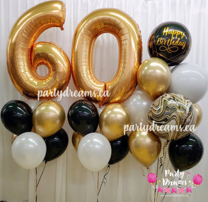 Glorious Birthday! ~ Jumbo Number Birthday Balloon Bouquet Set #193
