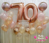 Fabulous Birthday ~ Rose Gold Jumbo Number Birthday Balloon Bouquet Set #105