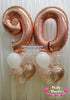 Angel Blush ~ Jumbo Number Birthday Balloon Bouquet Set #129