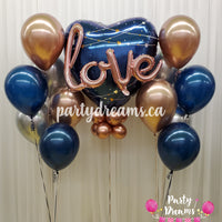 Midnight Elegant Beauty ~ Engagement Balloon Bouquet Set #181