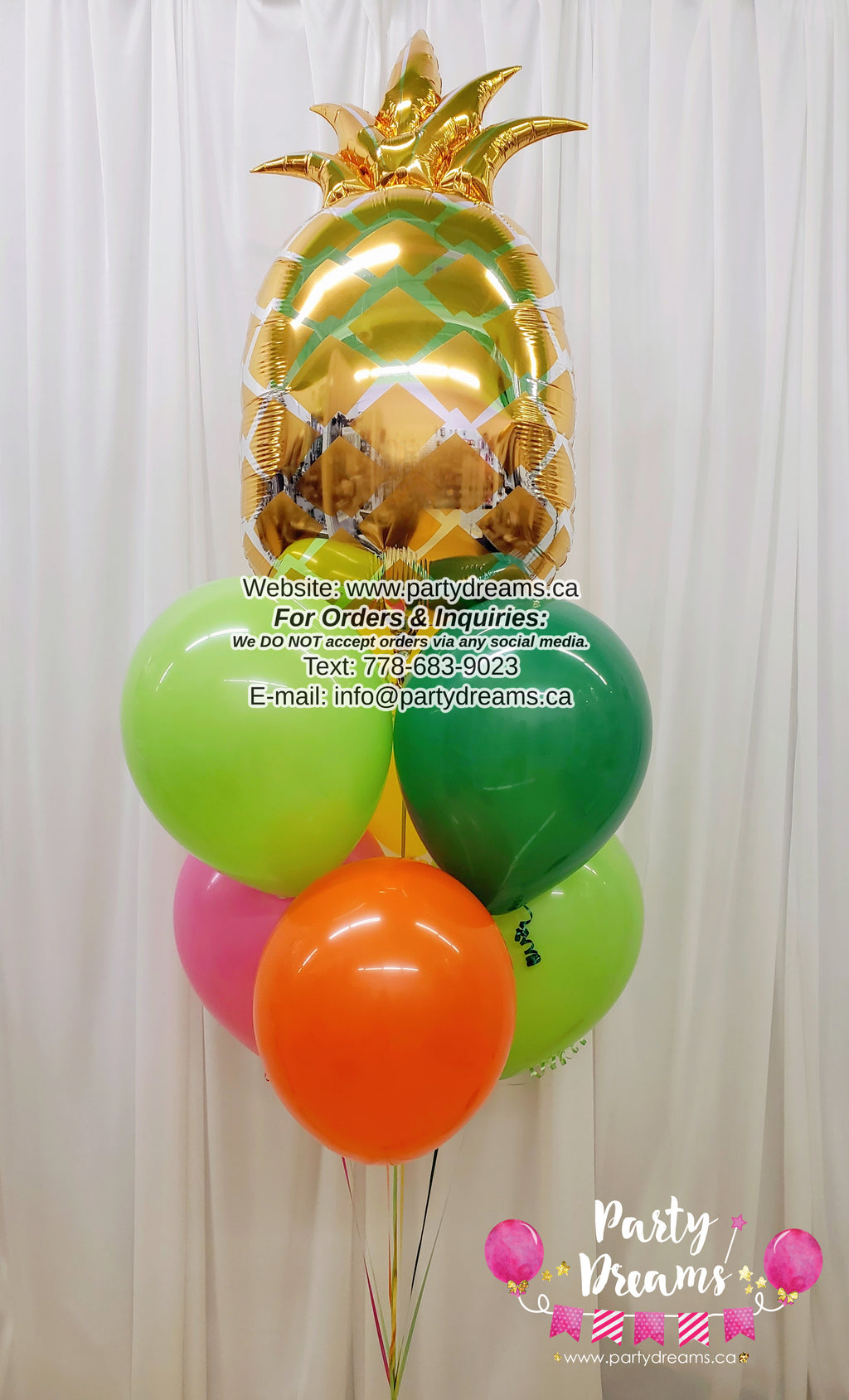 Pineapple Party! ~ Birthday Balloon Bouquet #236