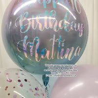 Ombre Sparkle ~ Bespoke Orbz Balloon Bouquet #276