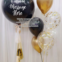 Personalized Confetti-Filled Round Balloon Bouquet Set #314