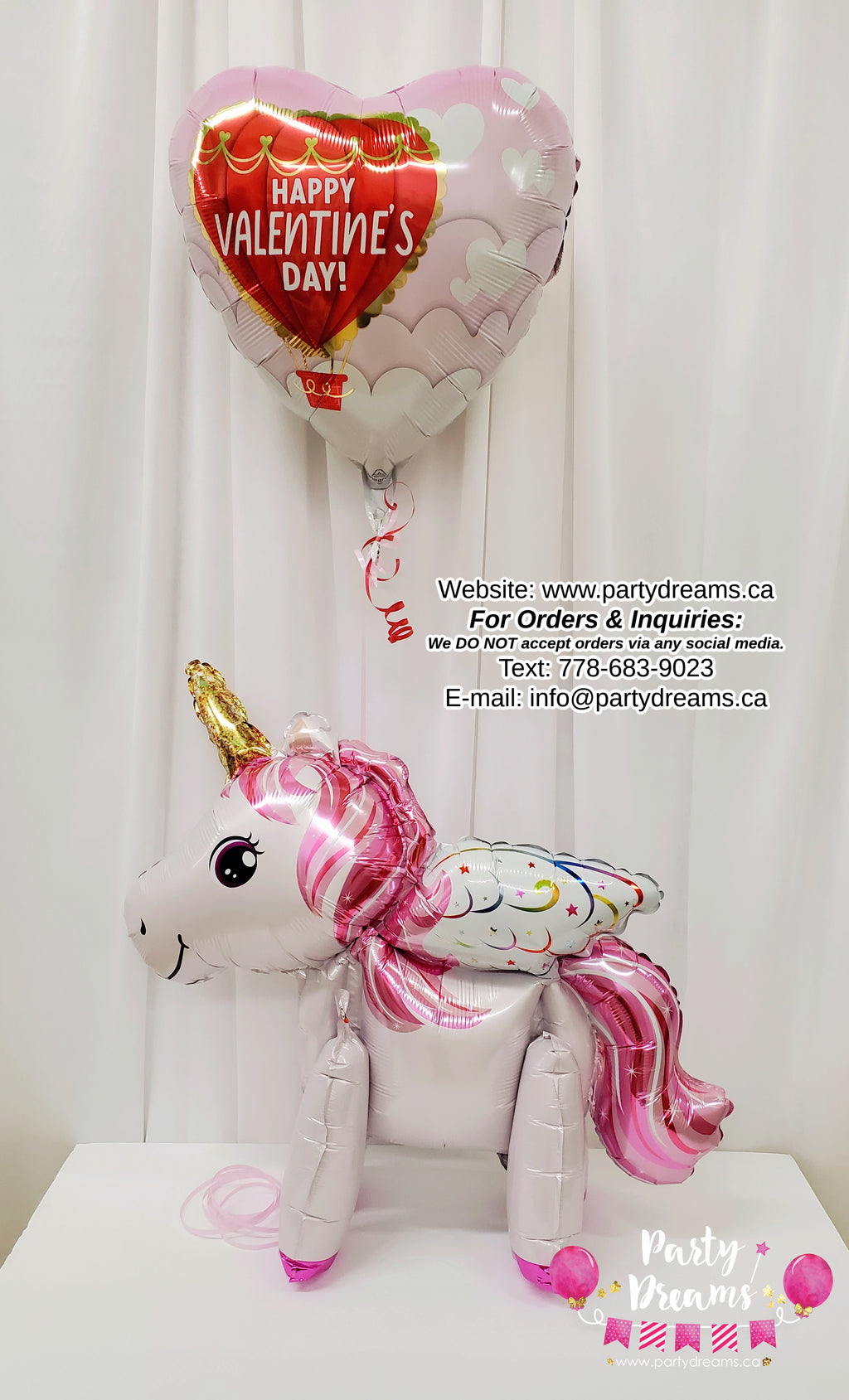 Lovely Unicorn ~ Valentine's Day Balloon Set #327