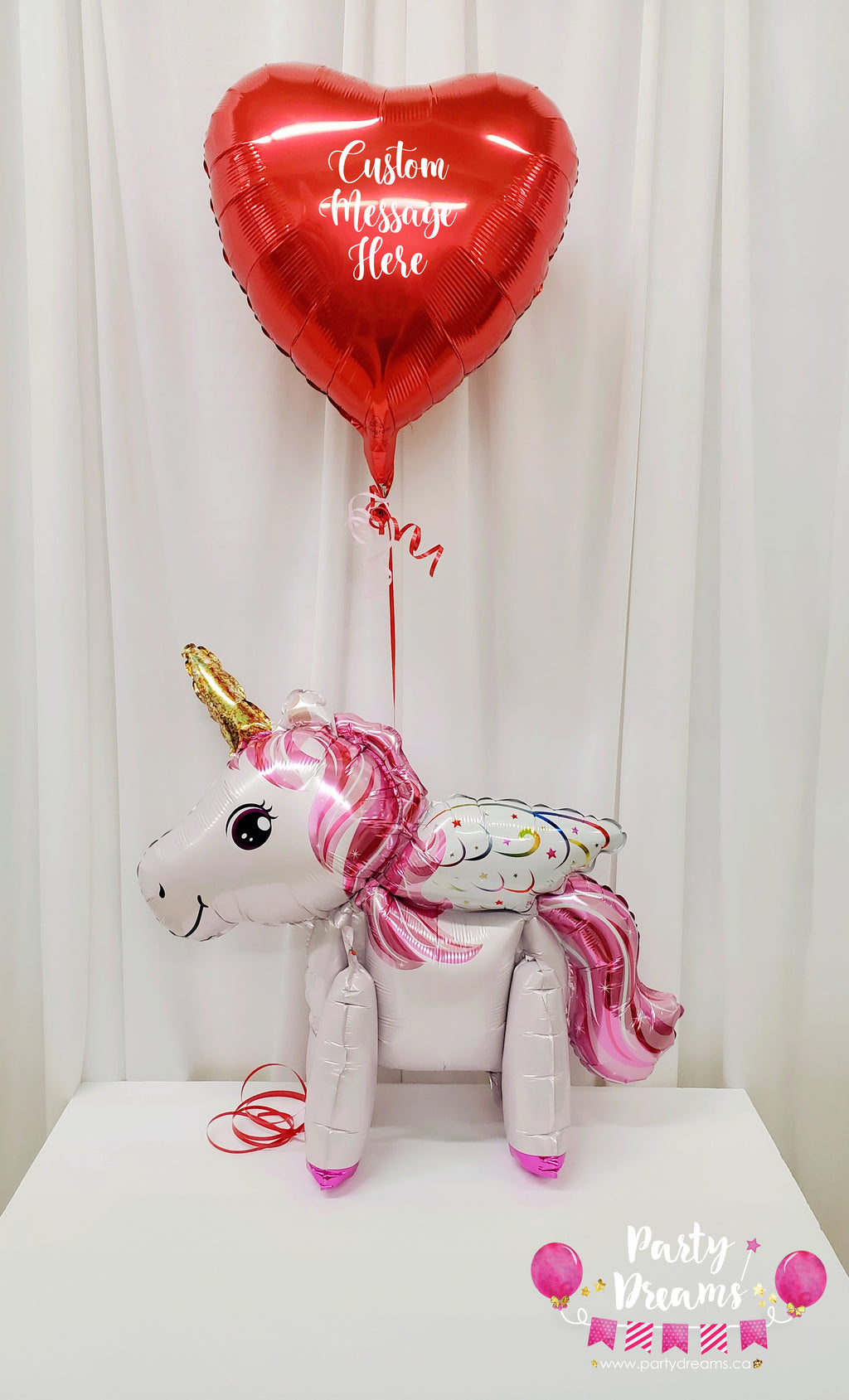 Personalized Lovely Unicorn ~ Valentine's Day Balloon Set #328
