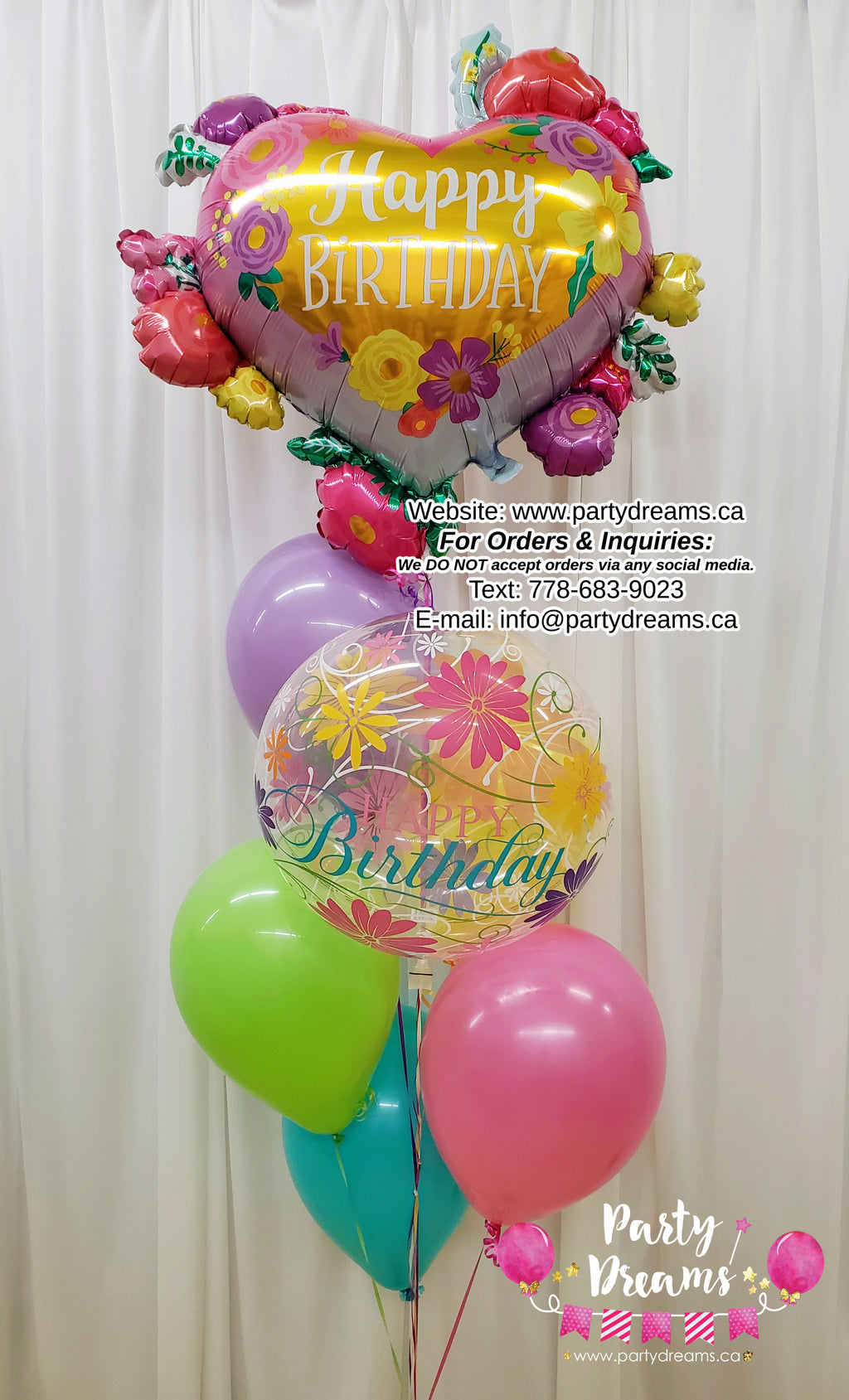 Birthday Garden~ Birthday Balloon Bouquet #333