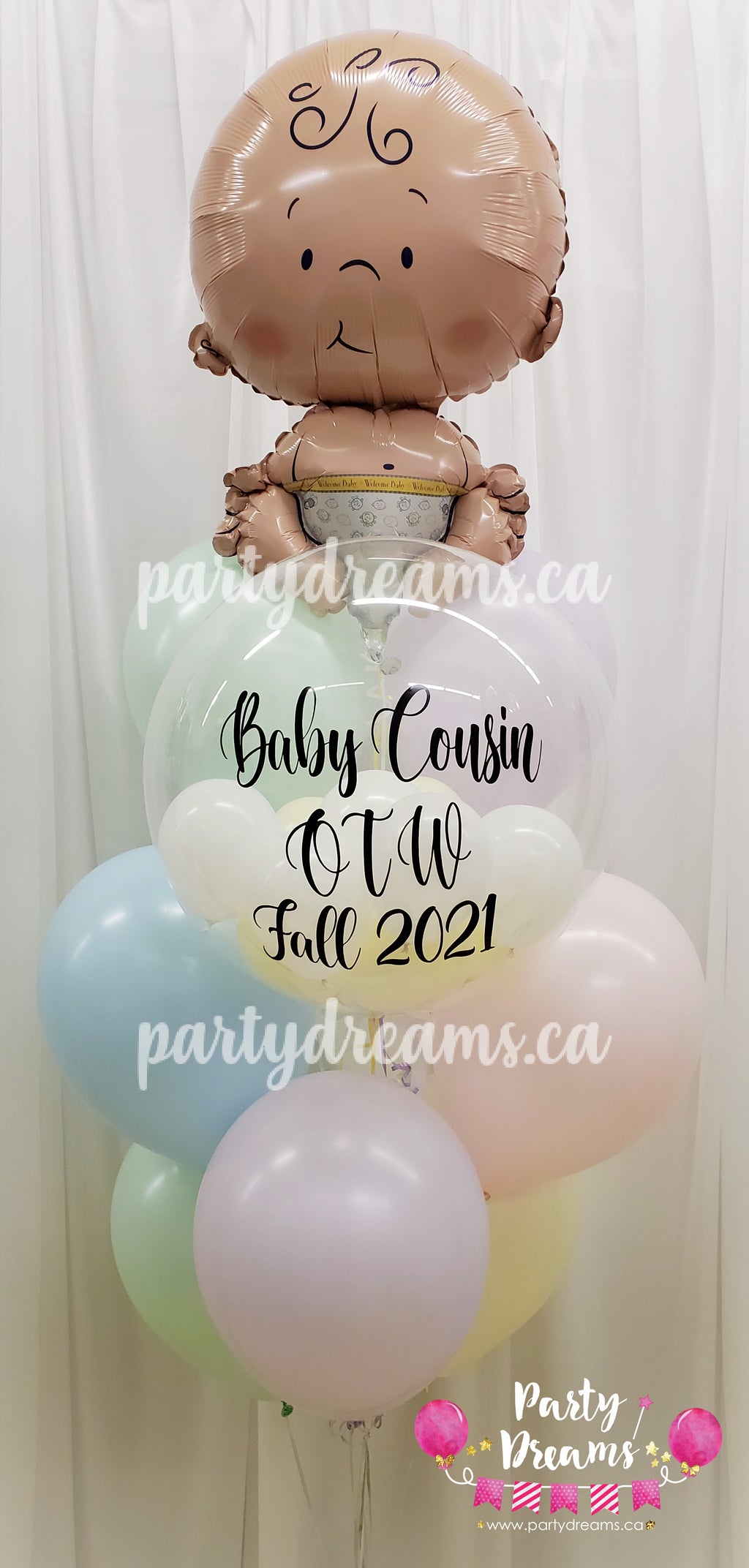 Welcome Baby ~ Bespoke Bubble Balloon Bouquet #121