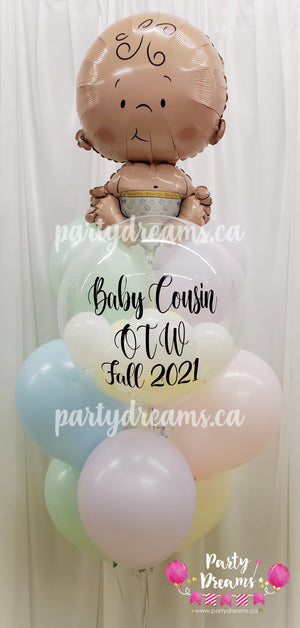 Welcome Baby ~ Bespoke Bubble Balloon Bouquet #121