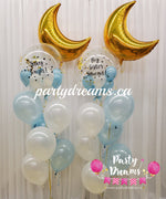 Love You To The Moon And Back ~ Baby Shower Bespoke Bubble Balloon Bouquet Set #23