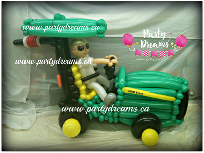 Balloon Sculpture - Man on Tractor (Medium) #BP16