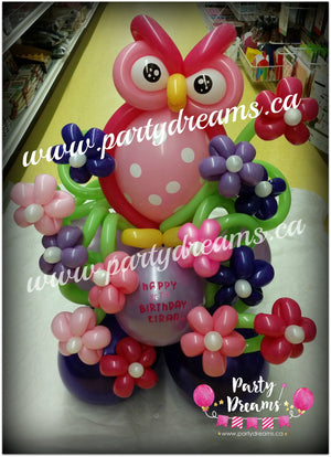 Balloon Animal - Owl in Garden (Medium) #AM6