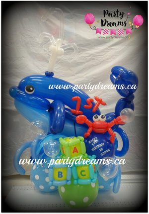 Balloon Animal - Whale in Ocean (Medium) #AM9