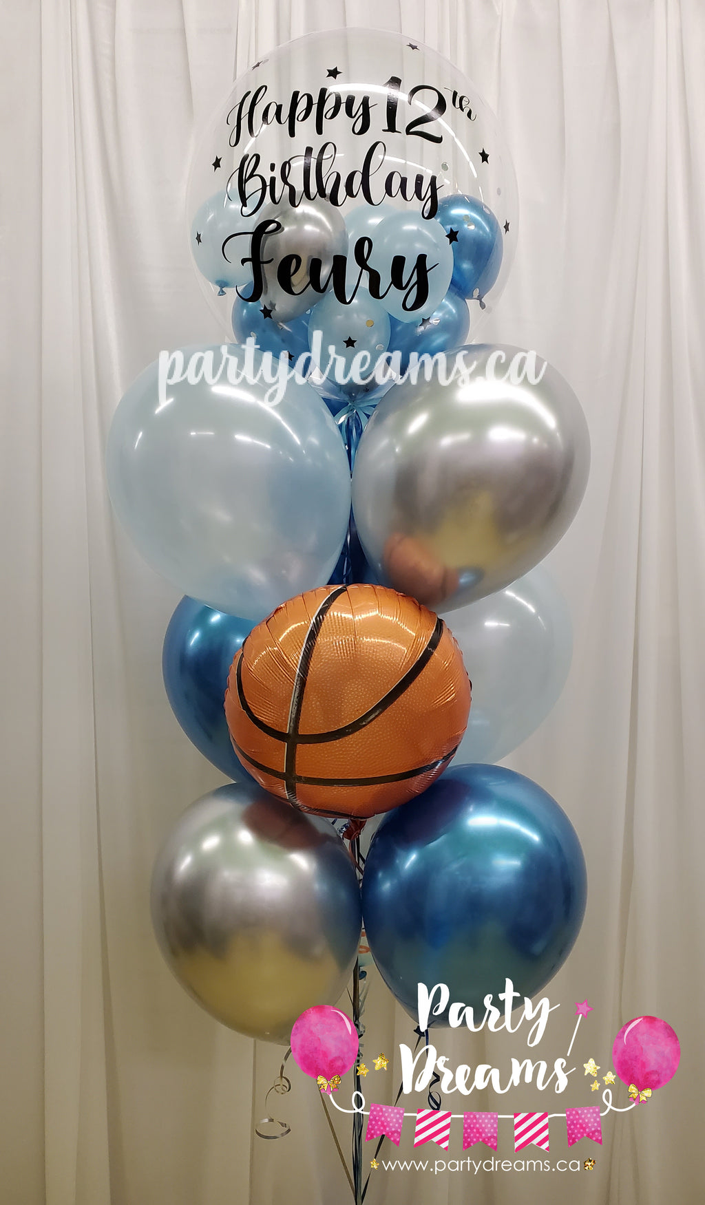 Basketball Lover ~ Bespoke Bubble Balloon Bouquet #152