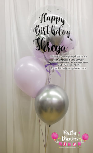 Something Simple ~ Bespoke Bubble Birthday Balloon Bouquet #261
