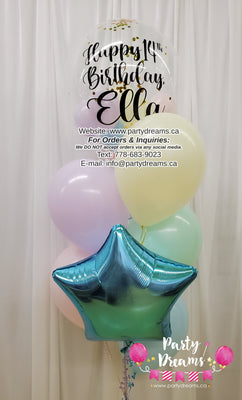 Dreamy Pastel ~ Bespoke Bubble Birthday Balloon Bouquet #205