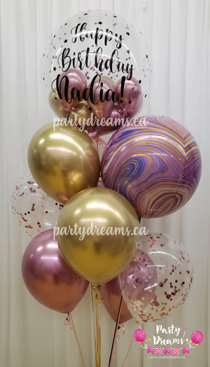 Pink Fusion ~ Bespoke Bubble Balloon Bouquet #120