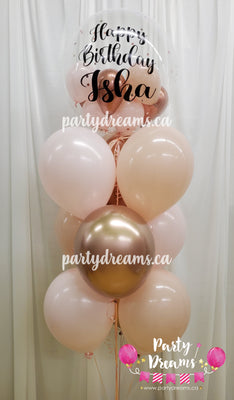 Sweetest Blush ~ Bespoke Bubble Balloon Bouquet #125