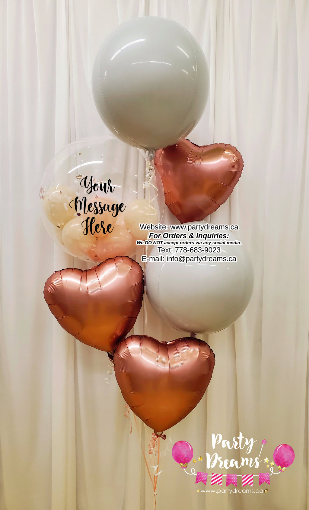 Timeless Beauty ~ Bespoke Bubble Balloon Bouquet Set #305