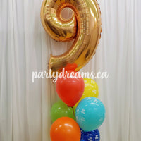 Colorful Birthday ~ Birthday Number Balloon Bouquet #166