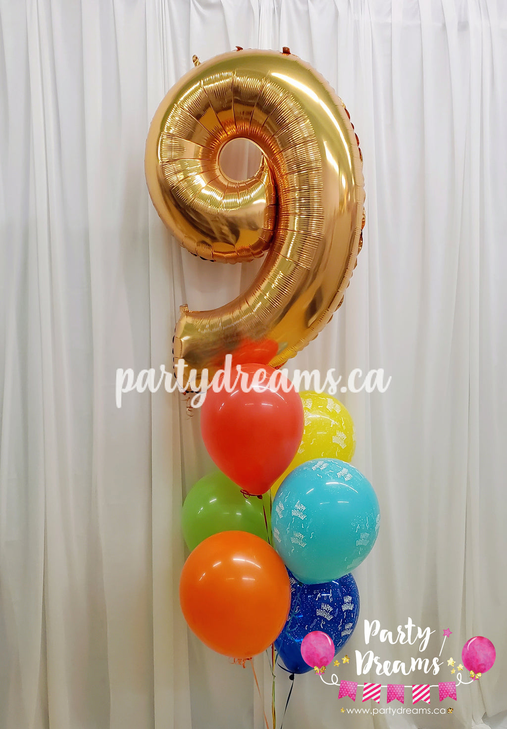 Colorful Birthday ~ Birthday Number Balloon Bouquet #166