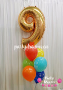 Colorful Birthday ~ Birthday Number Balloon Bouquet #166