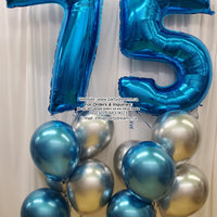 Jumbo Number Birthday Balloon Bouquet Set #302