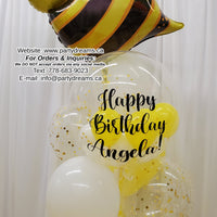 Bumble Bee Party~ Bespoke Bubble Balloon Bouquet #290