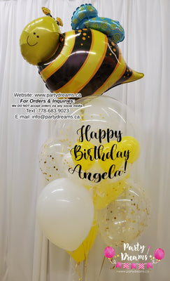 Bumble Bee Party~ Bespoke Bubble Balloon Bouquet #290